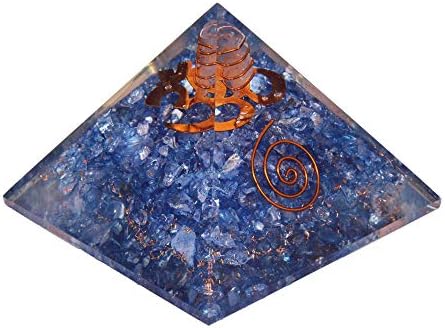 Natural Crystal Blue Agate Orgone Piramidă Reiki Vindecare Generator de energie EMF Generator de energie Cristal Orgonită Piramide