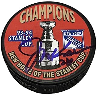 JOE KOCUR a semnat pucul Campionilor Cupei Stanley din 1994 New York Rangers pucuri NHL cu autograf