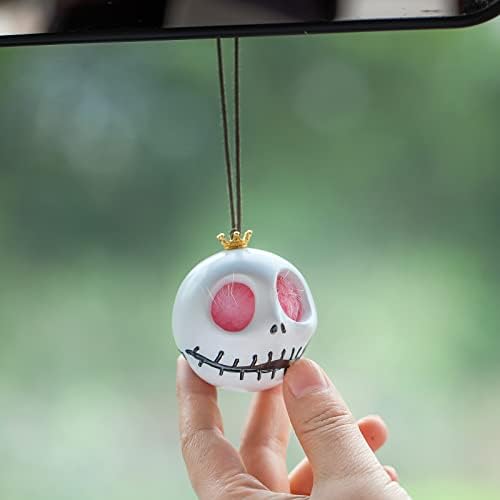 Drăguț Accesorii auto Halloween Swinging Craniu auto Hanging Ornament Decorare auto Reaclație Oglindă Accesorii Oglindă Mașină