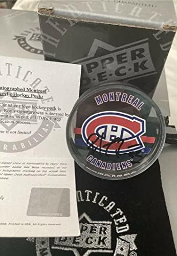 Patrick Roy UDA autografat auto acrilic semnat puc punte superioară autentificat-autografat NHL pucuri
