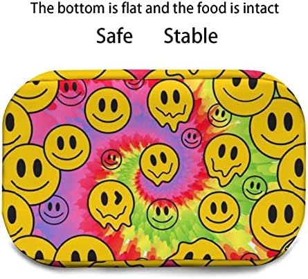 Funny smiley Faces Tie Dye Geantă de prânz, cutie de prânz geantă portabilă izolată pentru prânz, geantă termică pentru femei
