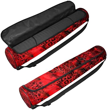RATGDN Yoga Mat Bag, girafe roșii exercițiu Yoga mat Carrier Full-Zip Yoga Mat Carry Bag cu curea reglabilă pentru femei bărbați