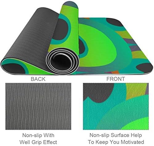 Unicey gros anti-alunecare exercițiu & amp; Fitness 1/4 yoga mat cu destul de verde Păun imprimare pentru Yoga Pilates & amp;
