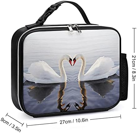 Swan ' s Heart reutilizabil prânz Tote Bag izolat cutie de prânz Container pentru birou de lucru Picnic călătorie cu mâner
