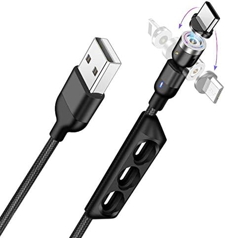Cablu Boxwave compatibil cu Sony Walkman NW-A105-Cablu Magnetosnap AllCHarge, Cablu de încărcare a magnetului USB Tip-C Micro