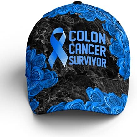 Colon Cancer Survivor Rose Flower Șapcă Clasică Șapcă De Baseball Peste Tot Imprimare Șapcă Clasică De Baseball Unisex Sport