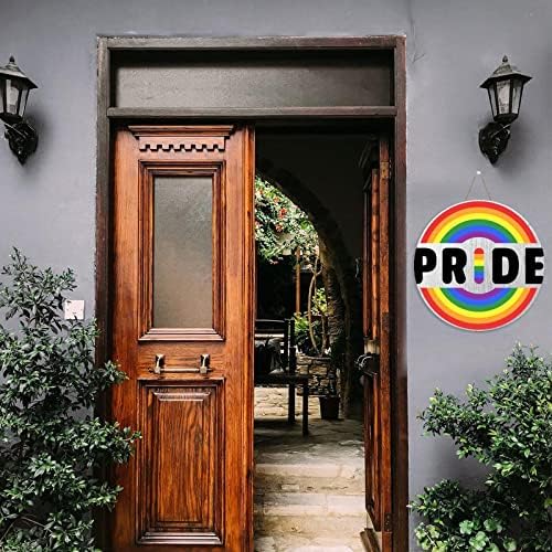 Gay Pride Wood Sign Pride Rainbow LGBT Pride Round Welcome Welcome Home Worger, LGBT Pride Pride Front Door Decor Porch Semn,