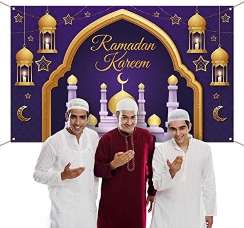 Sunwer Ramadan Kareem Photo Booth Fundal Islamic Musulman Luna Sfântă Eid Mubarak Party Decorare Aprovizionare