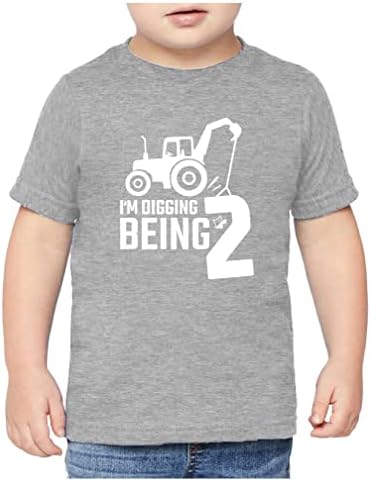 Tstars 2nd Birthday Shirt 2 ani băiat vechi cadouri Constructii Tricouri pentru copii mici