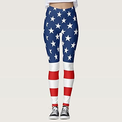 4 iulie jambiere pentru femei USA Flag high Waisted Running Yoga Leggings Ultra Soft Elastic comfy Jogger pantaloni de antrenament
