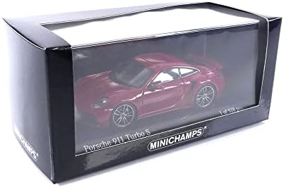 Minichamps 2021 Porsche 911 Turbo S Coupe Sport Red în scară 1:43