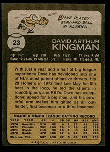 1973 Topps 23 Dave Kingman San Francisco Giants NM/MT Giants