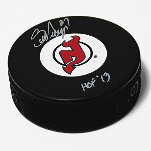 Scott Niedermayer New Jersey Devils a semnat pucul de Hochei Cu pucurile NHL cu autografe Hof Note