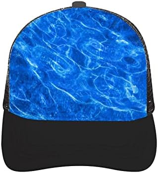 WeedKeycat albastru Apă transparentă cu valuri unisex Mesh Back Baseball Cap Cap Cam Camionar Tatăl Tată Pălărie de vară Sun