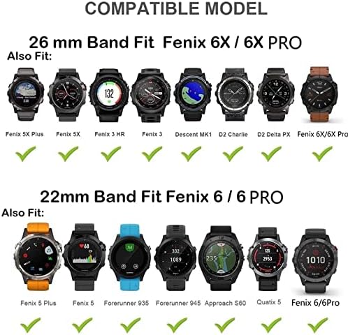 Eksil 20mm Quick Fit Watchband pentru Garmin Fenix 6 6x Pro 5x 5 Plus 3hr abordare S60 Enduro silicon brățară EasyFit curea
