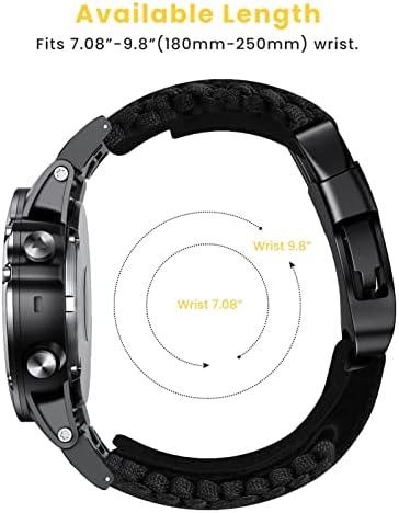 IENYU 22 26mm împletit Nylon Quickfit Cutre de ceas pentru Fenix ​​7 7X 6X 6 Fenix ​​5X 5 Plus 3 3HR 935 945 S60 Watch Silicon