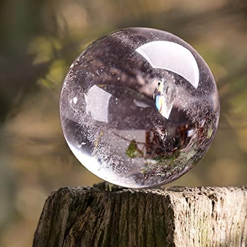 DUKIZA glob de cristal Natural, minge de cristal cu suport, minge de cristal cu lumină, cristal de vindecare, sferă de cristal,