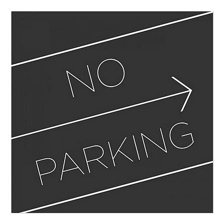 Cgsignlab | „Fără parcare -Black Black” Cling | 5 x5
