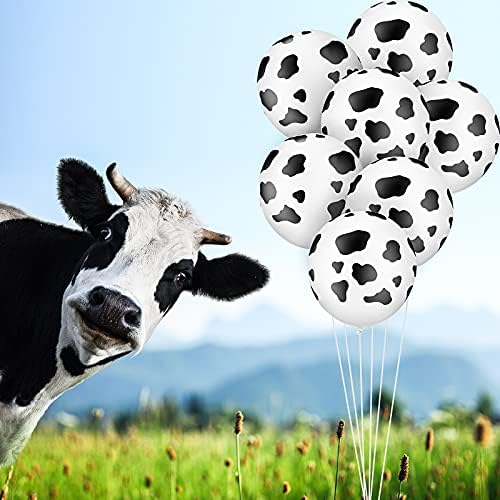 25 de piese Cow Party baloane Funny Print Baloane Latex Baby Shower baloane Western theme Farm baloane pentru ziua de naștere
