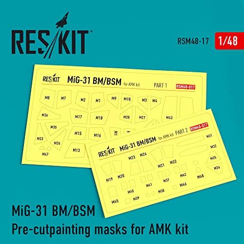 Reskit RSM48-0017-1/48 MIG-31 MASELE DE PICTING PRE-CUT PENTRU AMK KIT
