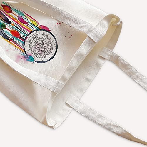 La modă Dreamcatcher Nature tote Bag Canvas Tote Genting Bag pentru femei estetică plajă Bag pentru a reutiliza geanta de tote
