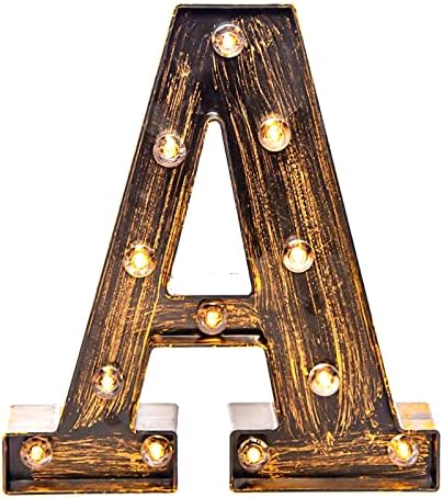 LED Marquee Letter Lights Vintage style Light Up 26 alfabet litere semne pentru nunta petrecere de ziua de nastere Craciun