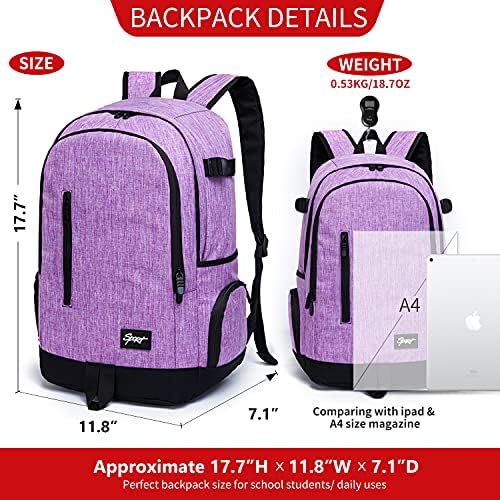 Rickyh Style School Rucsac, geantă de călătorie în stil Rickyh pentru bărbați și femei, pachet ușor de colegiu cu compartiment