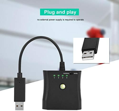 Adaptor cablu Convertor durabil Univesal PS2 pentru Xbox 360 PC controler adaptor convertor cablu negru portabil de înaltă