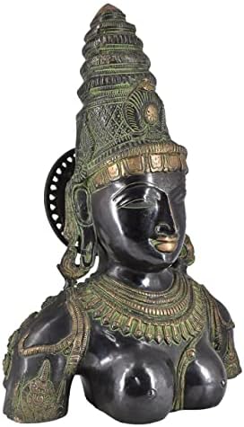 White Whale Brass Antique Goddess Parvati Idol Figurină Piesă decorativă pentru casă