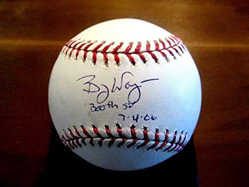 Billy Wagner 300th economisește 7-4-0 Astros Mets semnat auto OML Baseball Steiner-Baseballs autografate