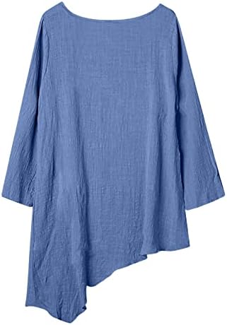 Tricouri Nokmopo pentru femei imprimate cu mânecă lungă la modă, neregulat, de top liber și confortabil
