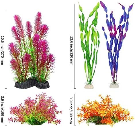 Plante de acvariu MyLifeUnit 10 PC -uri și plante de rezervor de pește versiune colorată 7pcs Bundle