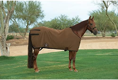 Pătură de cal din pânză de bază din piele Weaver - rezistentă la intemperii-fabricată din Maro 18 oz. Pânză De Rață, 84