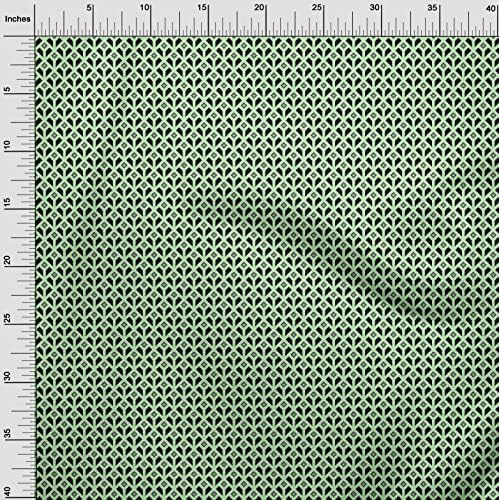 oneOone Poliester Spandex var verde Tesatura geometrice rochie Material tesatura imprimare tesatura de curte 56 Inch larg