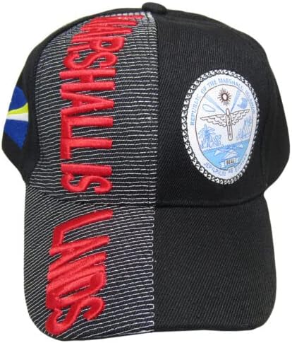Insulele Marshall Țară Negru Roșu Scrisoare Crest Patch Partea Brodate Pălărie Cap
