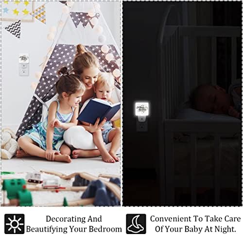 2 pachete plug-in-uri de noapte LED LED LUMINĂ La mulți ani cu senzor de amurg-la zori pentru copii