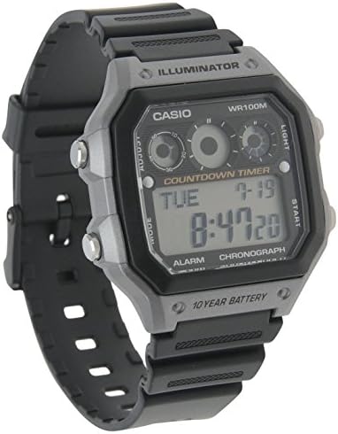 Casio bărbați ae-1300wh-8avcf iluminator Digital Display cuarț negru ceas
