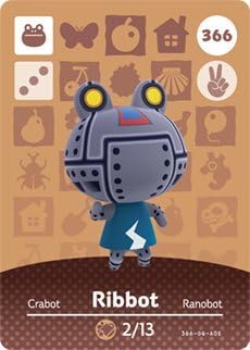 RIBBOT - Nintendo Animal Crossing Happy Home Designer Series 4 Card Amiibo - 366