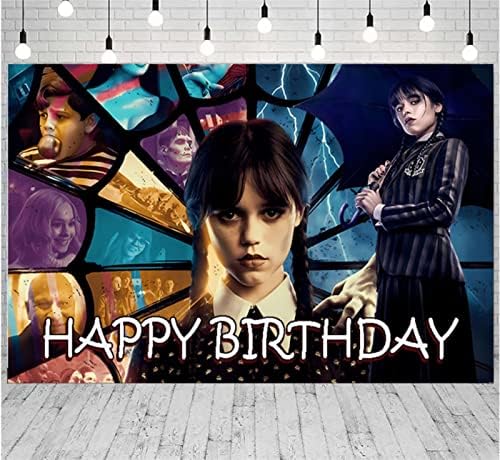 Miercuri Addams fundal copii miercuri ziua de nastere petrecere decoratiuni foto fundal TV Show Poster Photo Booth Recuzita