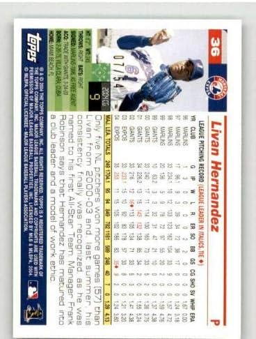 Card Livan Hernandez 2005 Topps Black 36 - Carduri de baseball slabbed