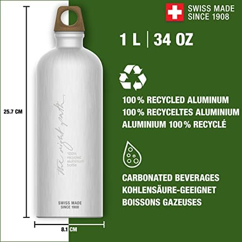 SIGG - Sticlă de apă din aluminiu - Călător MyPlanet Lighter Plain - Certified Neutral Climate - Potrivit pentru băuturi carbogazoase