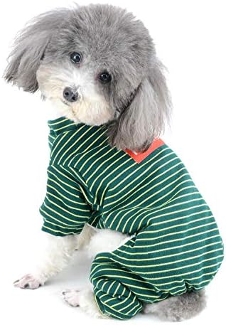 Ranphy Stripe mici câine Fleece paltoane și pulovere iarna catelus haina Doggy tricotate Salopeta generală haine pentru animale