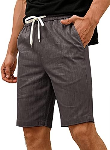 Pantaloni scurți de bumbac cauzali Tinkwell pentru bărbați, cu pantaloni scurti de vară, care se potrivesc cu buzunare cu talie
