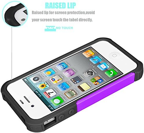 Tekcoo pentru iPhone 4s caz, iPhone 4 / 4G capac, [Tmajor] șoc absorbant hibrid cel mai bun impact Defender Rugged Slim Grip