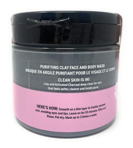Victoria ' s Secret Pink Detox Time Purifying Clay mască de față și corp cu cărbune, 7 oz / 200g