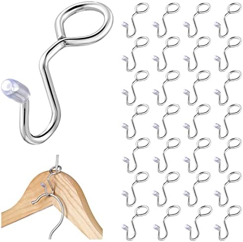 Conector cu umeraș Cârlige Cârlige cu umeraș metalici extender cârlige metalice ținute umerașe extender Clipuri de argint haine