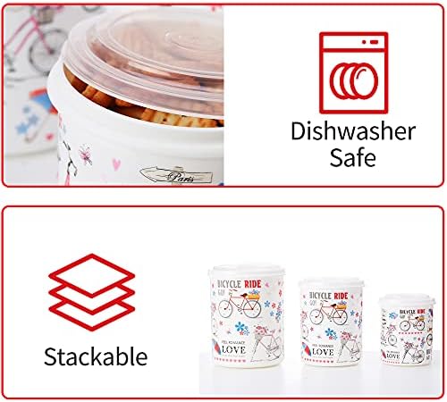 Containere alimentare Set de 3 cu capace Leakproof PP BPA-Free Microwaveable Food Storage Premium Heavy-Duty de calitate, congelator