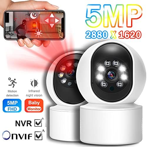 Fan ye 3pcs 5MP Camera WiFi Video Securitate interioară Acasă Monitor pentru bebeluși IP CCTV Wireless Webcam Viziune de noapte