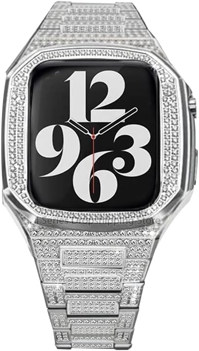 BEFIA 45mm Kit de modificare a diamantelor pentru Apple Watch Band Mod Set Set de 45mm Oțel inoxidabil cu curea pentru Iwatch