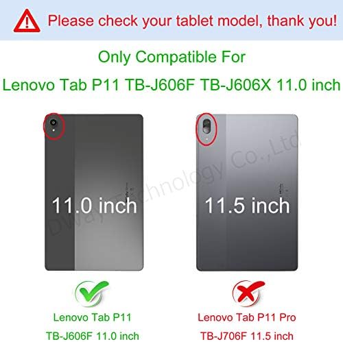 Dwaybox pentru Lenovo Tab P11 / P11 Plus Case 11.0 Inch 2021, 3 -Layers Combo Heavy Duty Protection Protection Rugged Shockproof